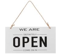 SOESFOUFU Wooden Open and Closed Sign for Business with Hanging Rope, Double-sided Store Door Sign Featuring Smooth Corners, Front Door Decoration and Porch Decor for Shops and Retail