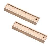 SOESFOUFU Wooden Pencil Box Large Capacity 2 Set with Slide Drawer Design Simple Creative Stationery Organizer Wood Pen Storage Case to Keep Items Safe for School in Classroom or Home