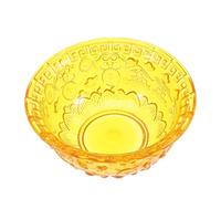 SOESFOUFU Yellow Crystal Wealth Bowl Decorative Centerpiece Table Decor with Fine Workmanship for Office and Art Collection, Easy to Display Feng Shui Prosperity Charm for Good Fortune