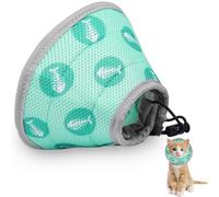 SOETDERT Cat Collar, Soft, Adjustable, Green, Prevents Licking Wounds, Cat Collar for Cats (S)