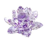 Soeudgh F Crystal Lotus Flower Figurine Decor Valentine Wedding Decor Lotus Flower Decor Glass Craft Collection Paperweight Table Ornaments Souvenir Gift