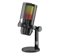 Soeudgh Gaming RGB Microphone, USB PC Mic for Streaming, Podcasts, Recording, Condenser Computer Desktop Mic on for // Easy Install Easy to Use