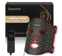 Soeumoir LED Face Mask - Red Light Therapy Mask, 7 Colour Modes with Near Infrared 850nm, Adjustable Brightness & Rechargeable Remote for Skin Treatment