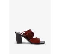 Soeur Womens Acajou Astree Double-strap Heeled Leather Sandals Eur 41 / 8 Uk Women