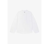 Soeur Womens Blanc Berry Scalloped-trim Relaxed-fit Cotton Shirt 14