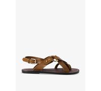 Soeur Womens Bronze Florence Cross-over Leather Sandals Eur 41 / 8 Uk Women