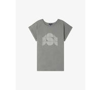 Soeur Womens Vert De Gris Valentina Screen-print Cotton-blend T-shirt 10