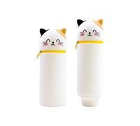 SoeUyd Kawaii Pencil Case, Pencil Case, 2-in-1 Soft Silicone Bag, Cartoon Pencil Case, Stand Up Pencil Case, Pencil Case, Pen Holder, Pencil Bag for Girls and Boys