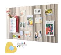 SoeUyd Large Felt Notice Board, Self-Adhesive, 60 x 40 cm Felt Board, Decorative Felt Notice Board, 0.9 cm Thick, Foldable Photo Board, Memo Boards, Bulletin Board, Wall Decoration for Office, Kitchen