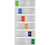 SoeUyd Office Door Sign 6 Options Please Do Not Disturb, In A Meeting, Not In The Office, Come In, Bin Right Back, Please Knock Signs with Sliding Function, Brushed Silver