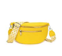 SoeUyd Women's Crossbody Bag, Women's Bum Bag, Geometric Shoulder Strap Design, Versatile Small Shoulder Bag for Leisure, Travel (Lemon), a