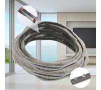 Soezy 16 Ft (5m) 196 Inch Sliding sash Windows Doors Tape Pile Draught excluder Brush Seal Strip weatherstrip 5mm x 12mm (3/16 1/2 Inch, Gray)