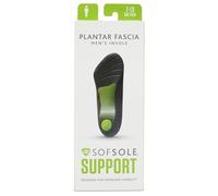 Sof Sole Unisex Sof Sole Plantar Fascia Insole Support Orthotic Insoles Plantar Relief Bridge Heel Gel Black and, Green (Green), L UK