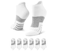 Sof Sole Women's Bamboo Performance Socks 6-Pack Running, White, 5-10 (Pack of 6)
