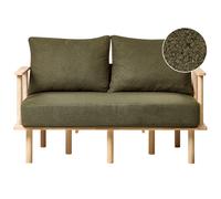 Sofa 2 Seater ASKER Boucle Dark Green