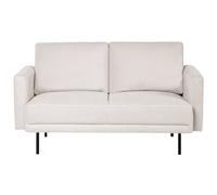 Beliani 2 Seater Fabric Sofa Light Beige Breda, Brown