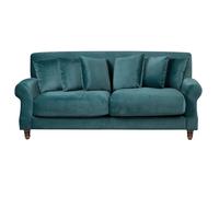 Beliani Living Room 2 Seater Sofa Couch Vintage Velvet Teal Eike