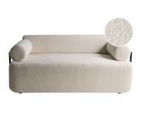 Beliani Sofa 2 Seater ELVA Boucle Off-White, White