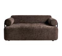 Sofa 2 Seater ELVA Chenille Dark Brown