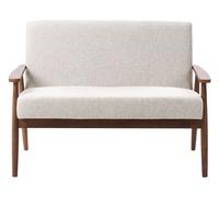 Beliani Sofa 2 Seater Esrum Fabric Dark Brown/ Grey