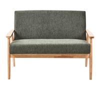 Sofa 2 Seater ESRUM Fabric Light Brown/ Green