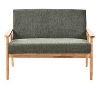 Sofa 2 Seater ESRUM Fabric Light Brown/ Green