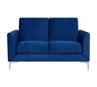 Sofa 2 Seater FENES Velvet Navy Blue