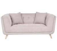 Beliani Sofa 2 Seater Habo Fabric Taupe