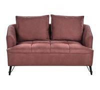 Beliani Sofa 2 Seater Hobro Fabric Burgundy