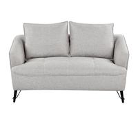 Sofa 2 Seater HOBRO Fabric Light Grey