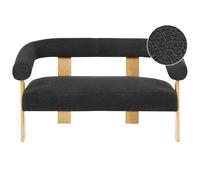 Sofa 2 Seater ILBRO Boucle Black/ Light Brown