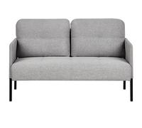 Beliani Sofa 2 Seater Lahti Fabric Grey