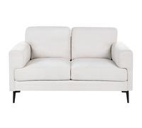 Beliani Sofa 2 Seater LOUSTO Fabric Light Beige, Cream