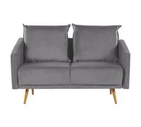 Sofa 2 Seater MAURA Velvet Grey