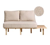 Sofa 2 Seater SALO Boucle Beige with Tables