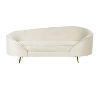 Sofa 2 Seater SAVAR Velvet Light Beige