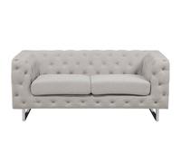 2 Seater Fabric Sofa Beige VISSLAND