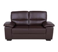 Beliani Sofa 2 Seater Vogar Faux Leather Dark Brown