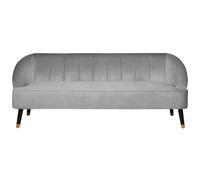 Beliani Sofa 3 Seater Alsvag Velvet Light Grey
