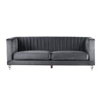 Sofa 3 Seater ARVIKA Velvet Dark Grey
