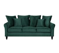 Beliani 3 Seater Velvet Sofa Emerald Green Bornholm, Green