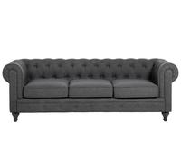 Sofa 3 Seater CHESTERFIELD Fabric Grey