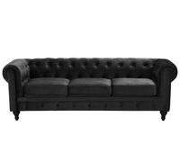 Sofa 3 Seater CHESTERFIELD Velvet Black