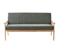 Beliani Sofa 3 Seater ESRUM Fabric Light Brown/ Green, Green