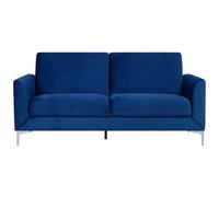Sofa 3 Seater FENES Velvet Navy Blue