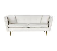 Beliani Sofa 3 Seater Frederica Velvet Off-White