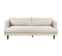 Beliani 3 Seater Fabric Sofa Light Beige Jarpen, Brown