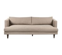 Beliani 3 Seater Fabric Sofa Light Brown Jarpen, Brown