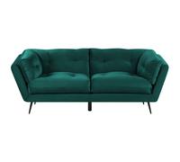 Beliani Sofa 3 Seater Lenvik Velvet Emerald Green