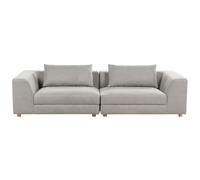 Sofa 3 Seater LERMON Fabric Light Grey